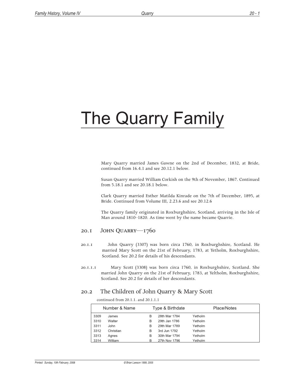 The Quarry Family