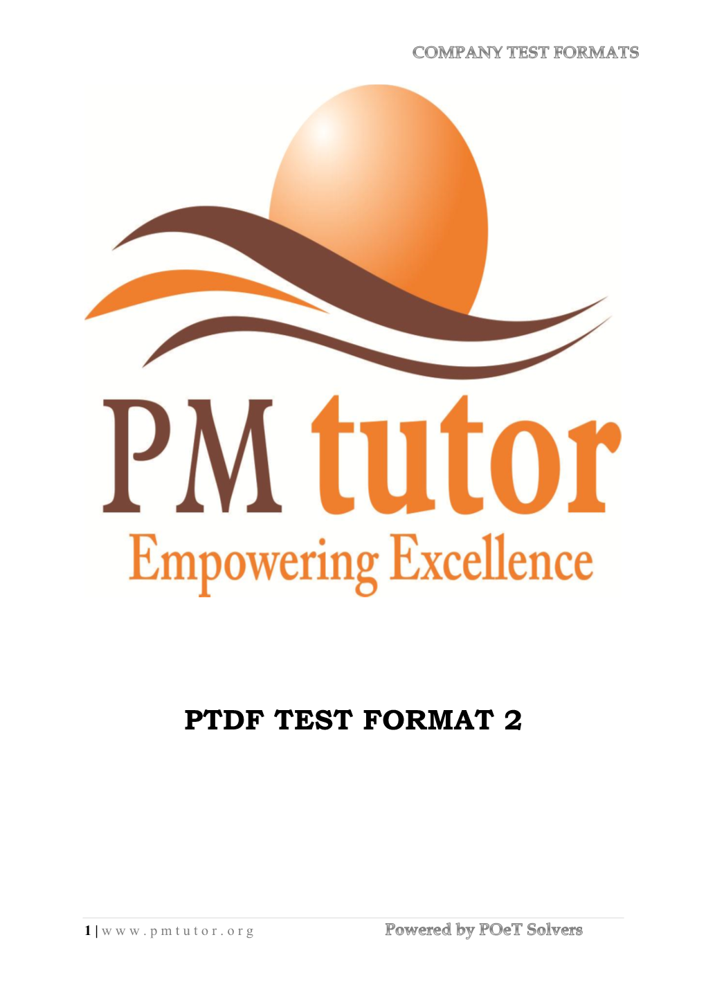 Ptdf Test Format 2