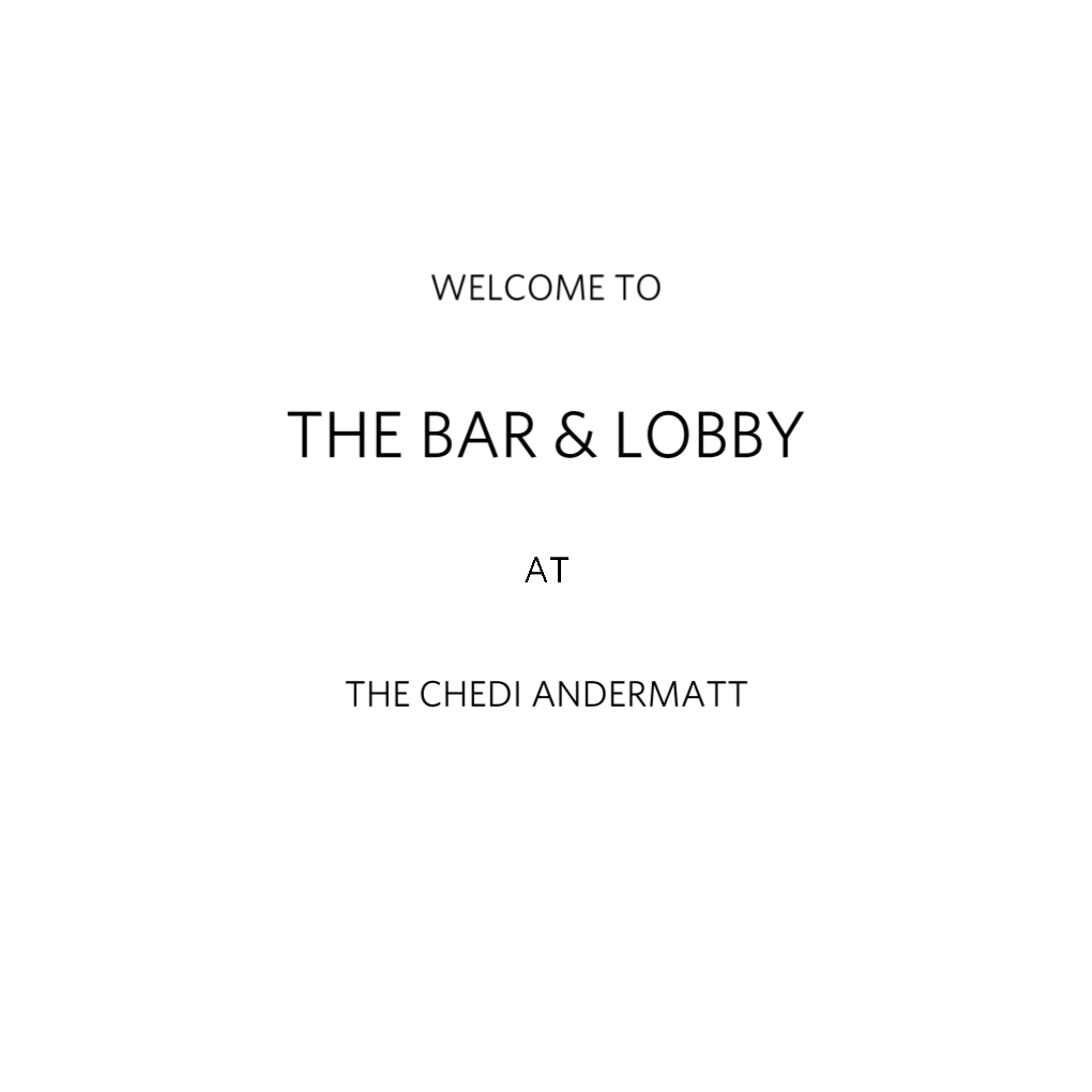 The Bar the Lobby Menu Th