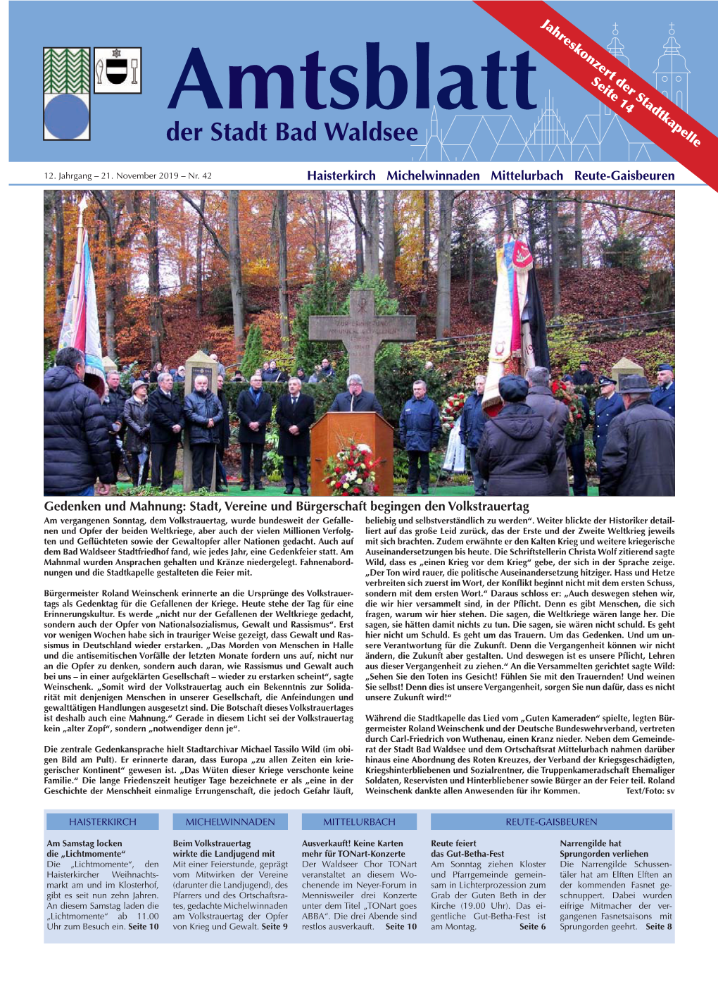 Amtsblatt Nr. 42 – 21.11.2019