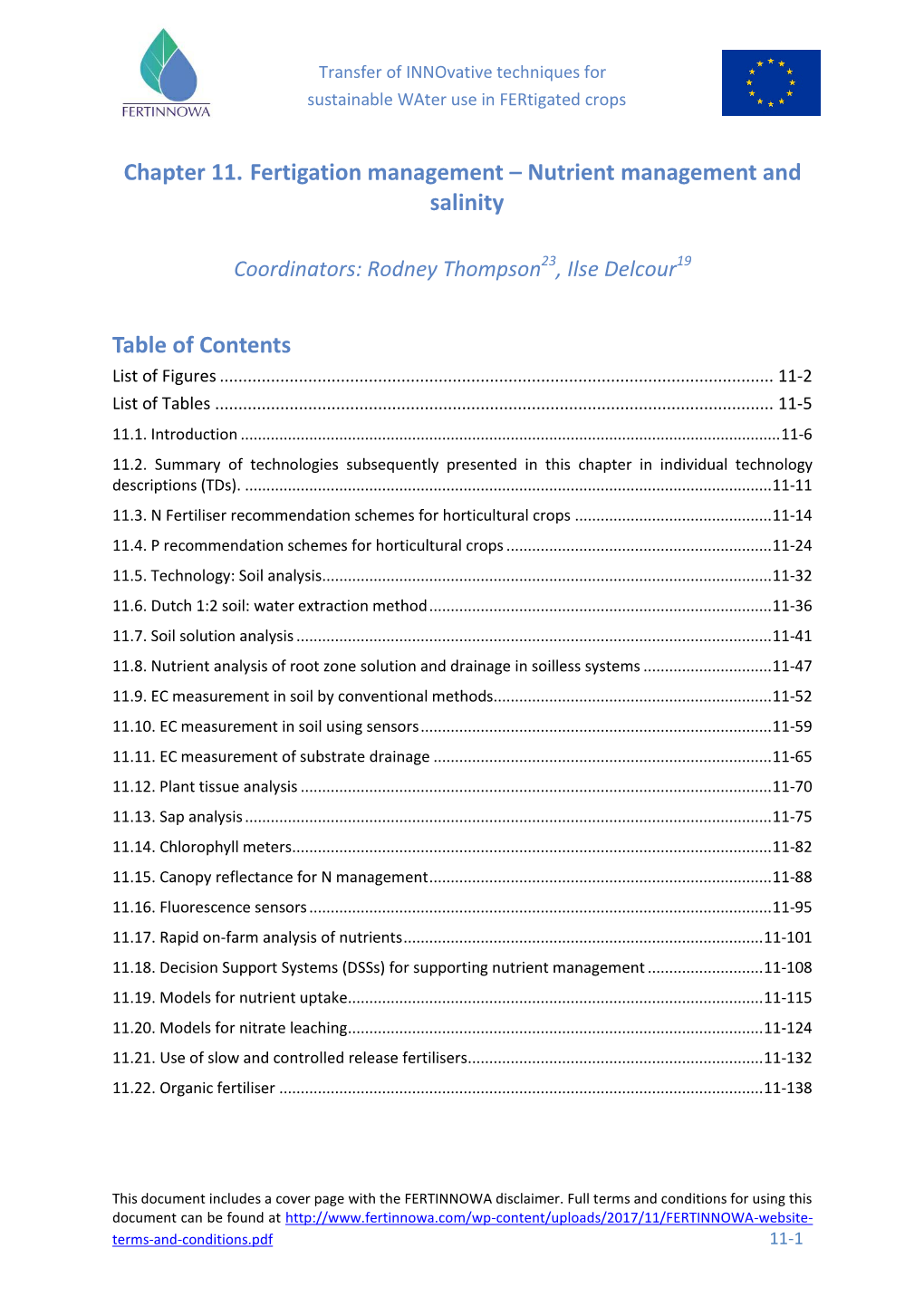 Chapter 11. Fertigation Management – Nutrient Management and Salinity