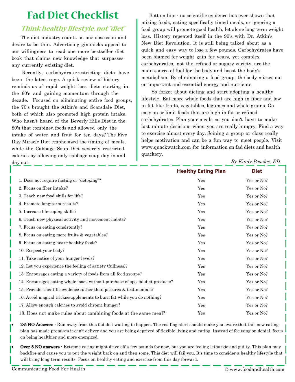 Fad Diet Checklist.Pub