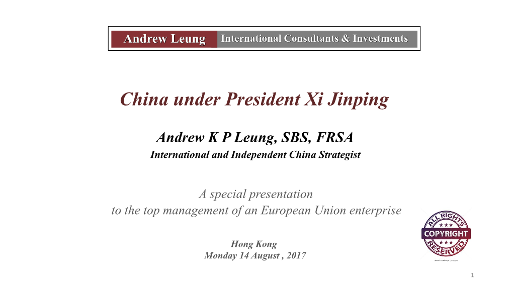 Download China Under President Xi Jinping