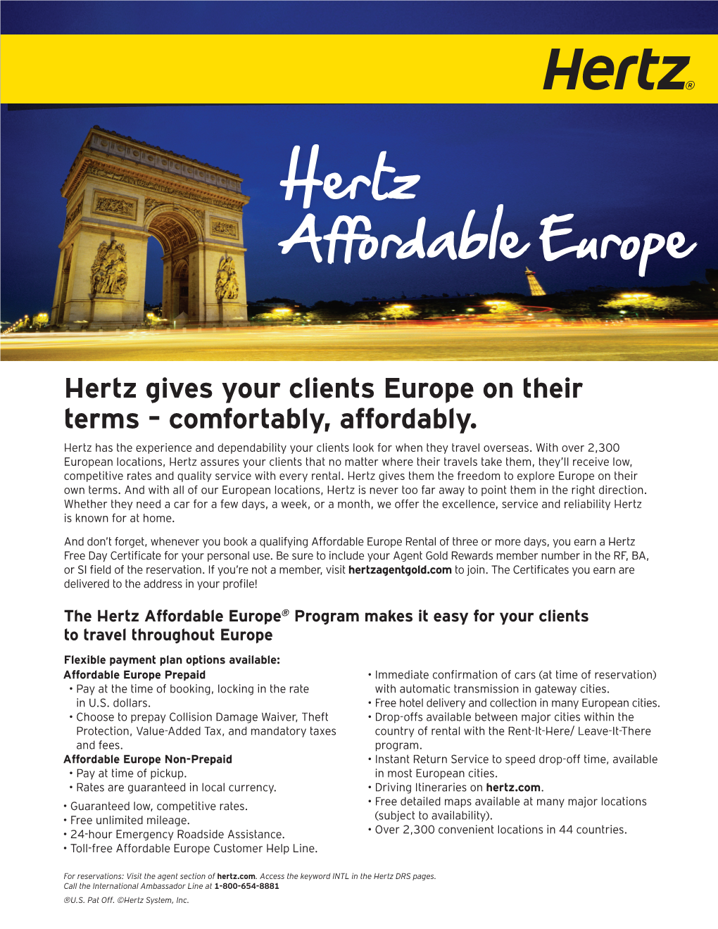 Hertz Affordable Europe