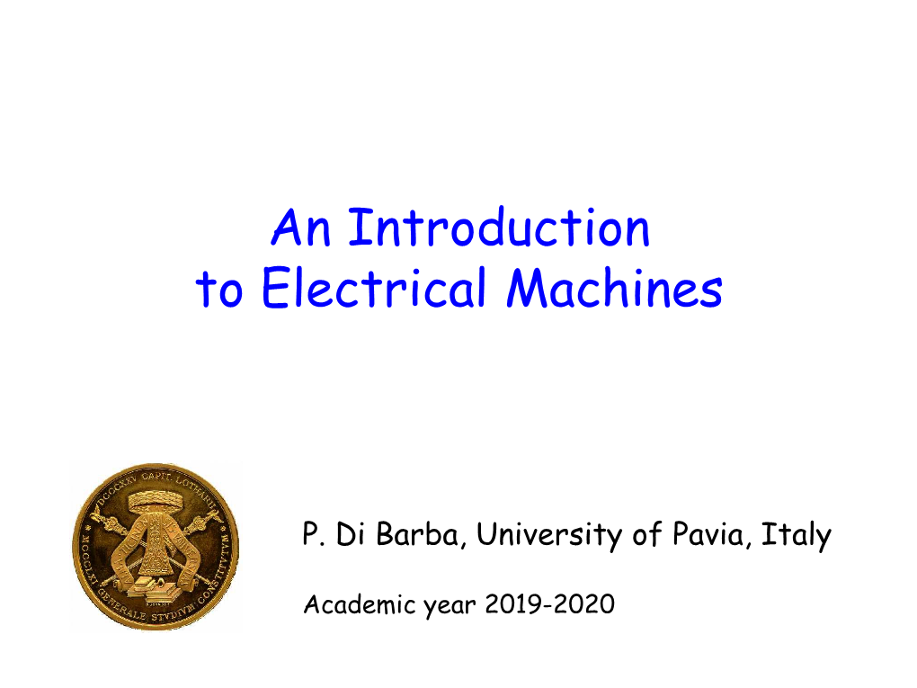 An Introduction to Electrical Machines