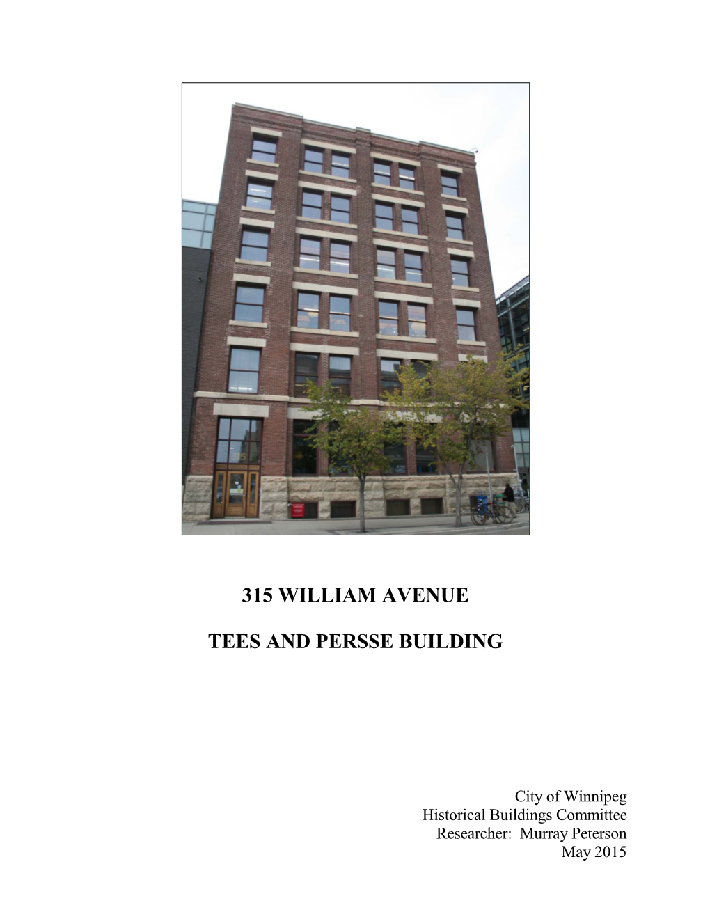 Tees and Persse Building, 315 William Avenue, 6Th Floor Showing Square Beam and Post Structural System, 2001