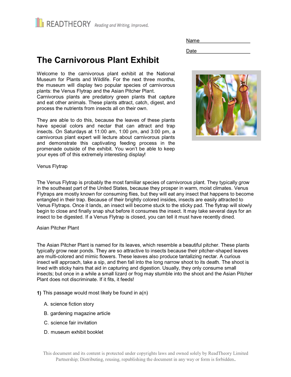 The Carnivorous Plant Exhibit