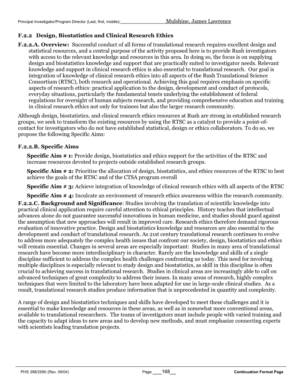 F.2.2 Design, Biostatistics and Clinical Research Ethics