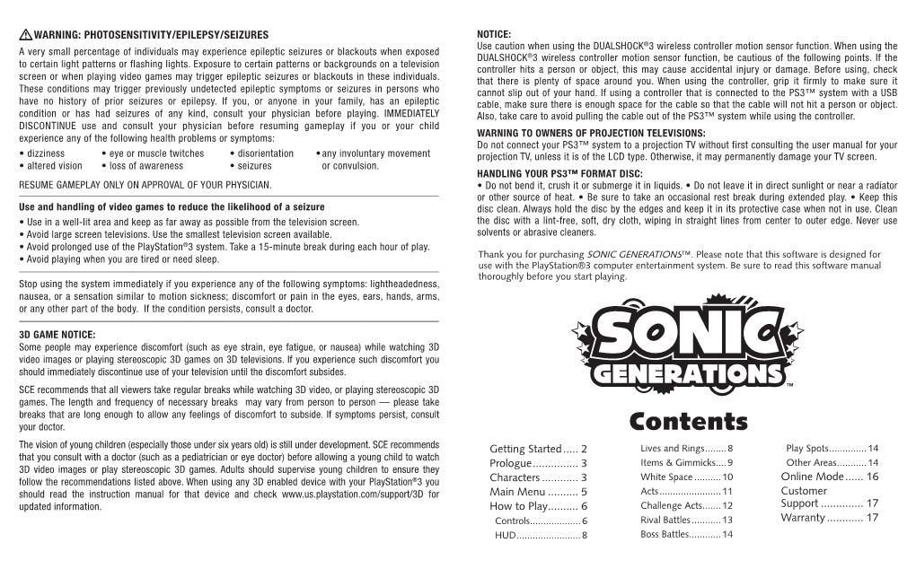 Contents Saved Data for PS3™ Format Software Is Saved on the System’S Hard Disk