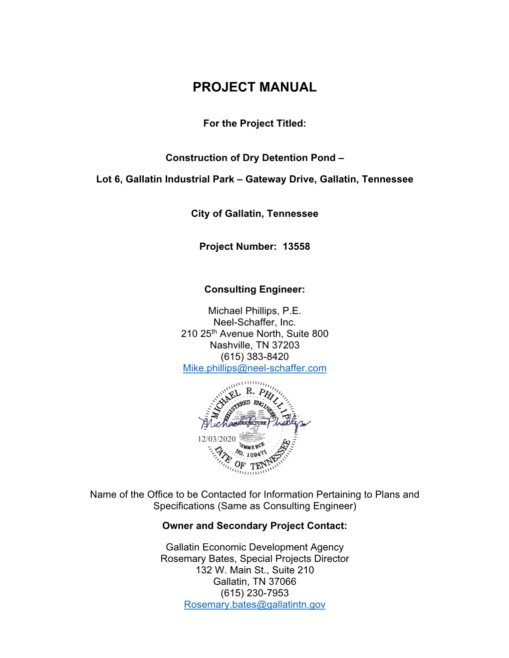 Project Manual