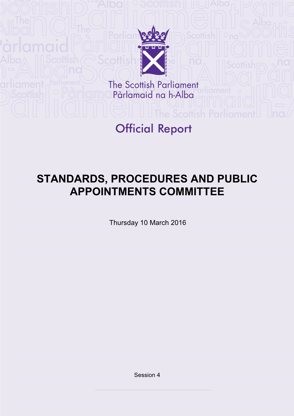 Standards, Procedures and Public Appointments Committee