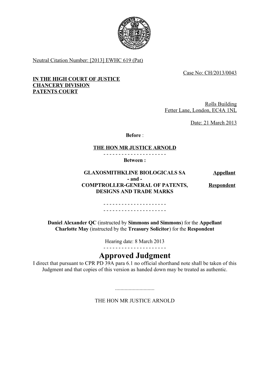 High Court Judgment Template s10