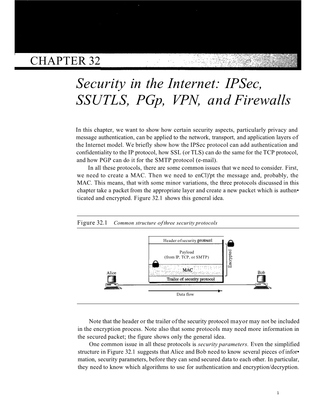 Ipsec, SSUTLS, Pgp, VPN, and Firewalls