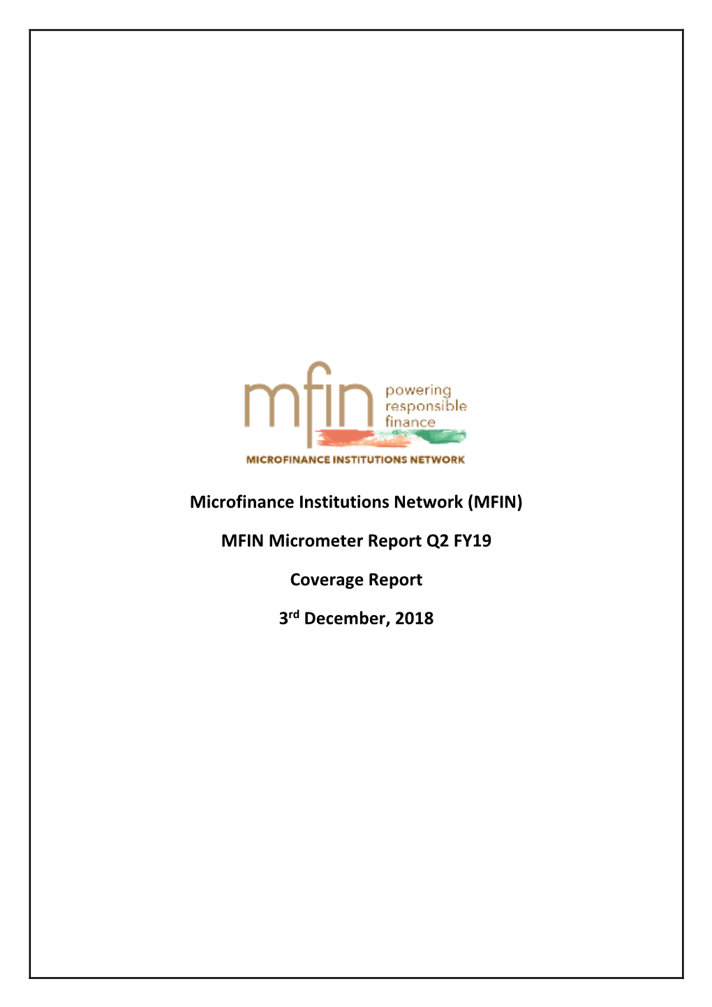 Microfinance Institutions Network (MFIN) MFIN