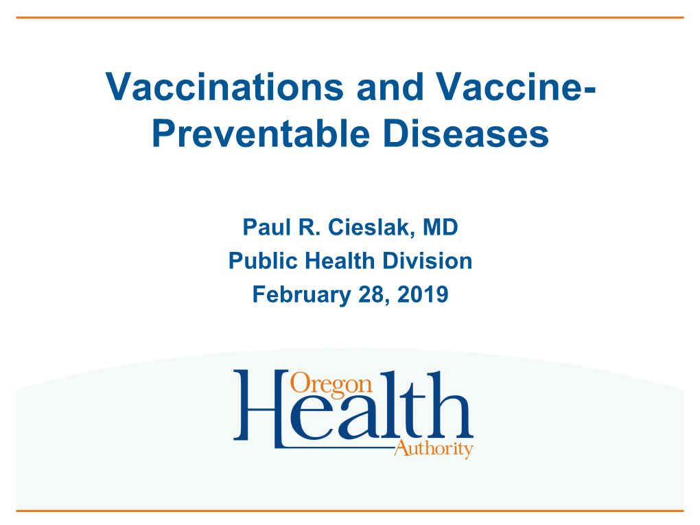 Vaccine-Preventable Diseases US, 1999 Vs. Historic Highs