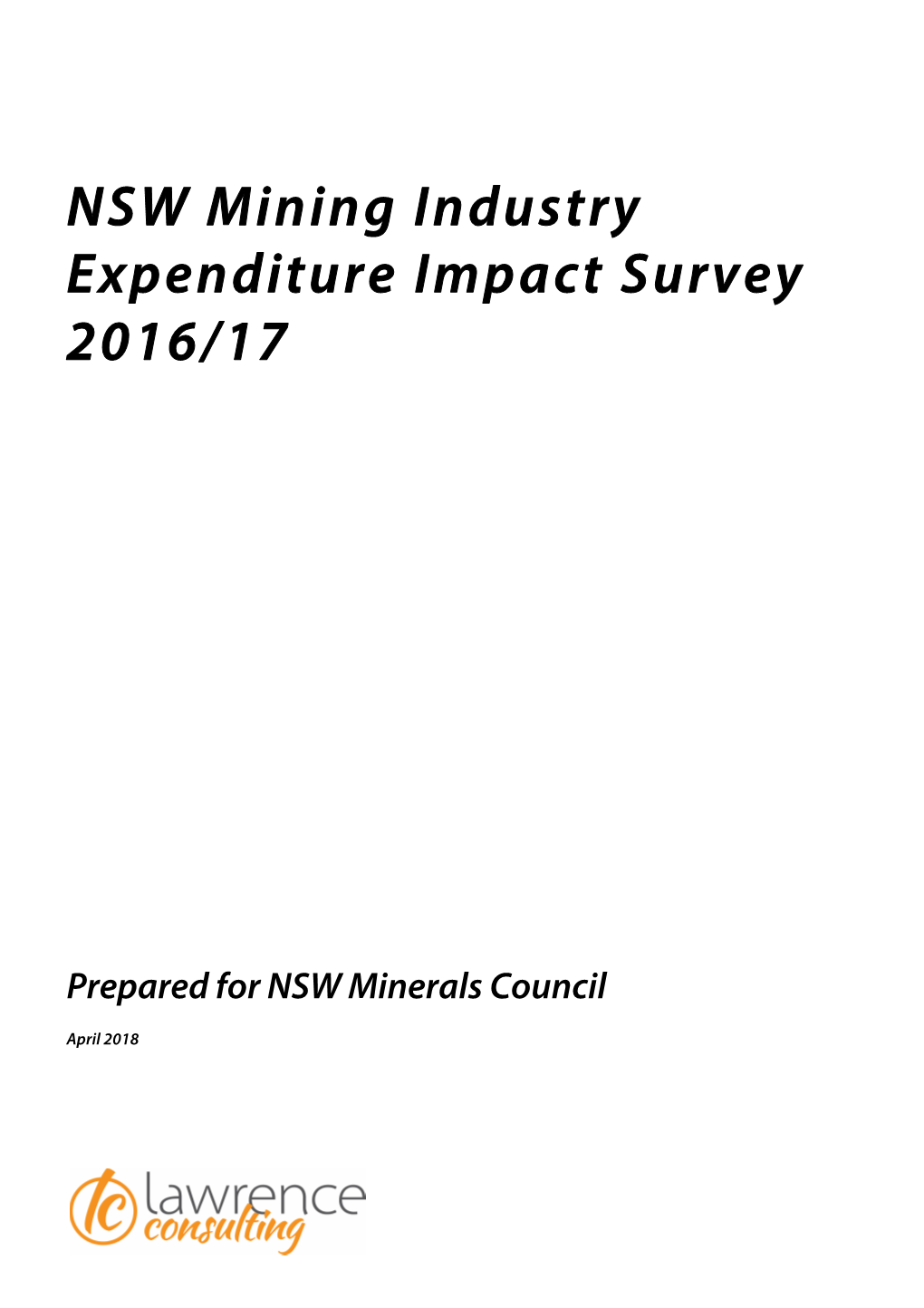 NSW Mining Industry Expenditure Impact Survey 2016/17