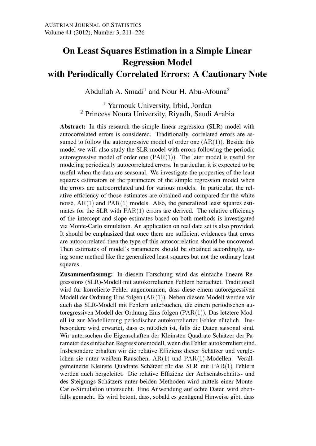 On Least Squares Estimation in a Simple Linear Regression Model with Periodically Correlated Errors: a Cautionary Note