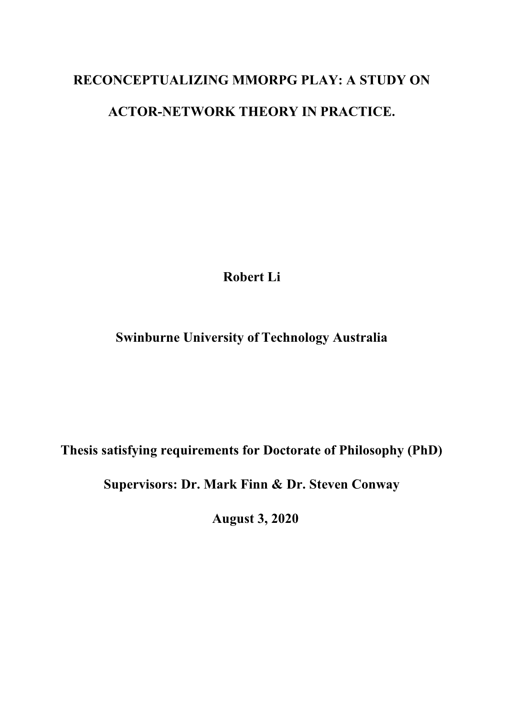 Robert Li Thesis