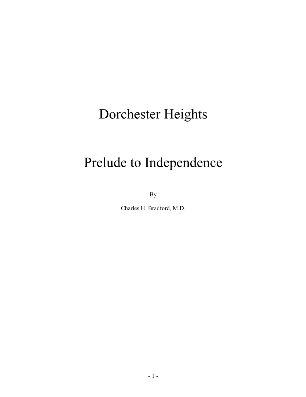 Dorchester Heights