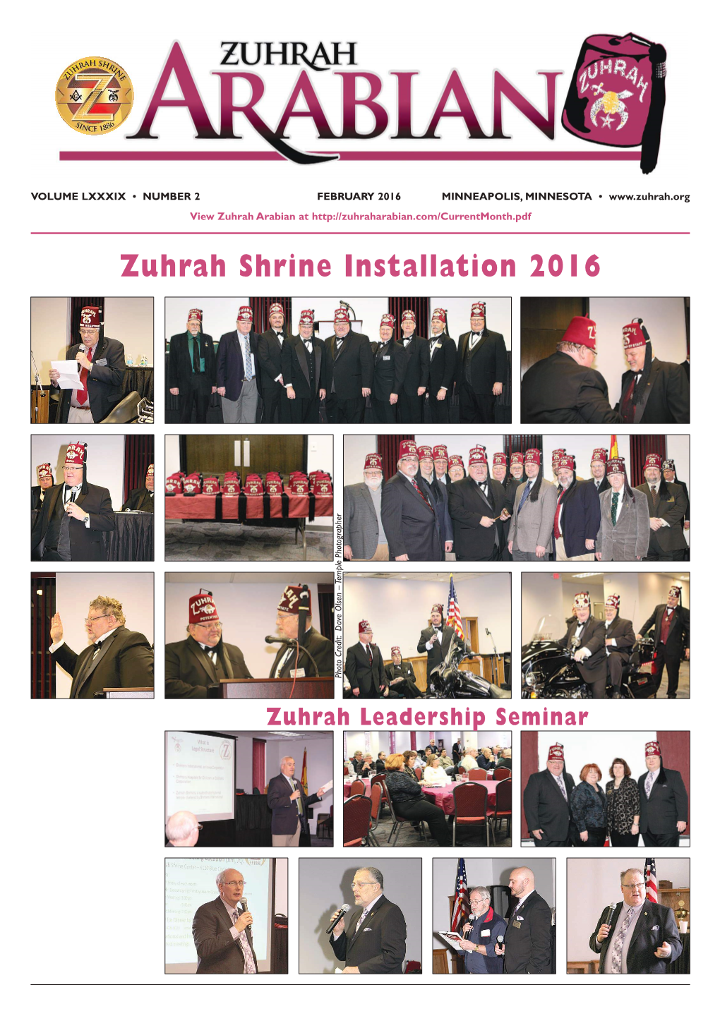 Zuhrah Shrine Installation 2016 Photo Credit: Photographer Temple Dave Olsen –