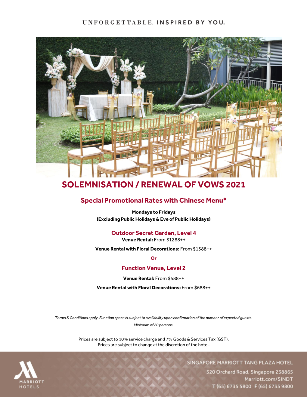 Solemnisation / Renewal of Vows 2021