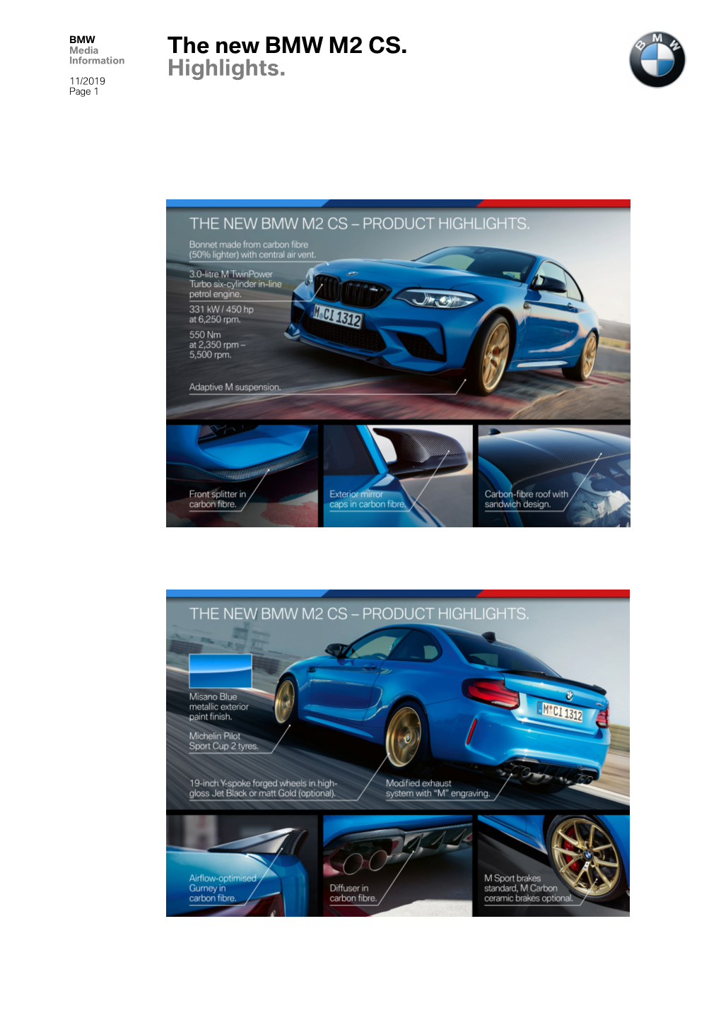 The New BMW M2 CS. Highlights