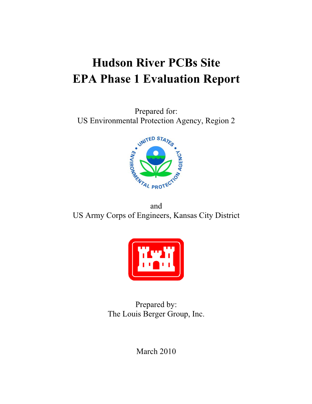 Hudson River Pcbs Site EPA Phase 1 Evaluation Report