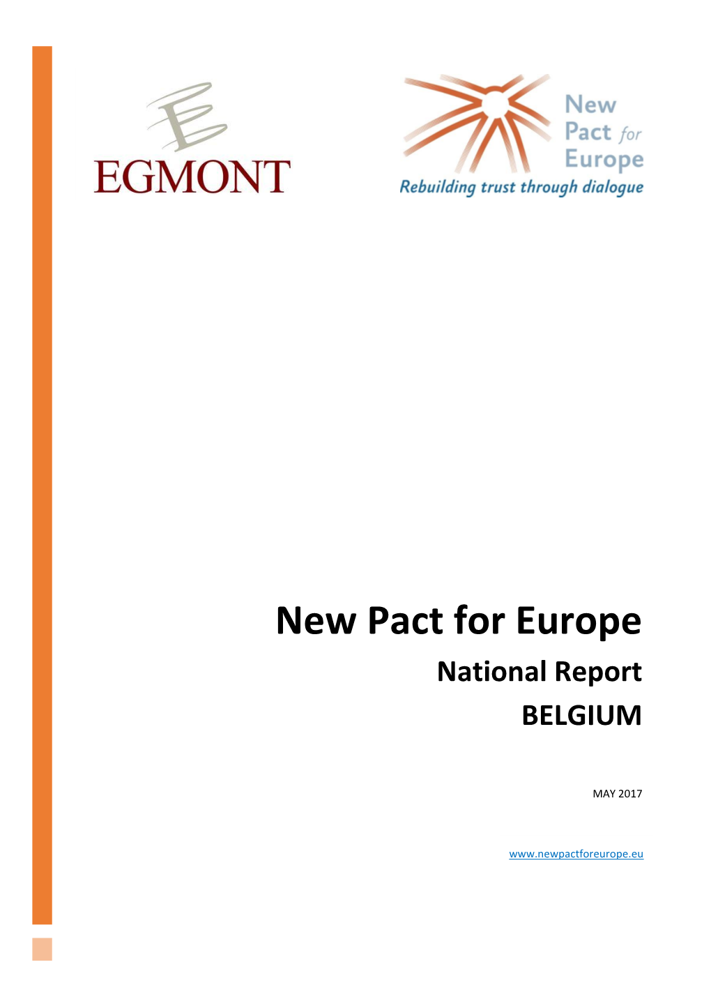 New Pact for Europe National Report BELGIUM