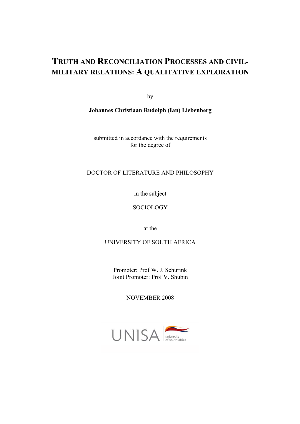 Military Relations: a Qualitative Exploration