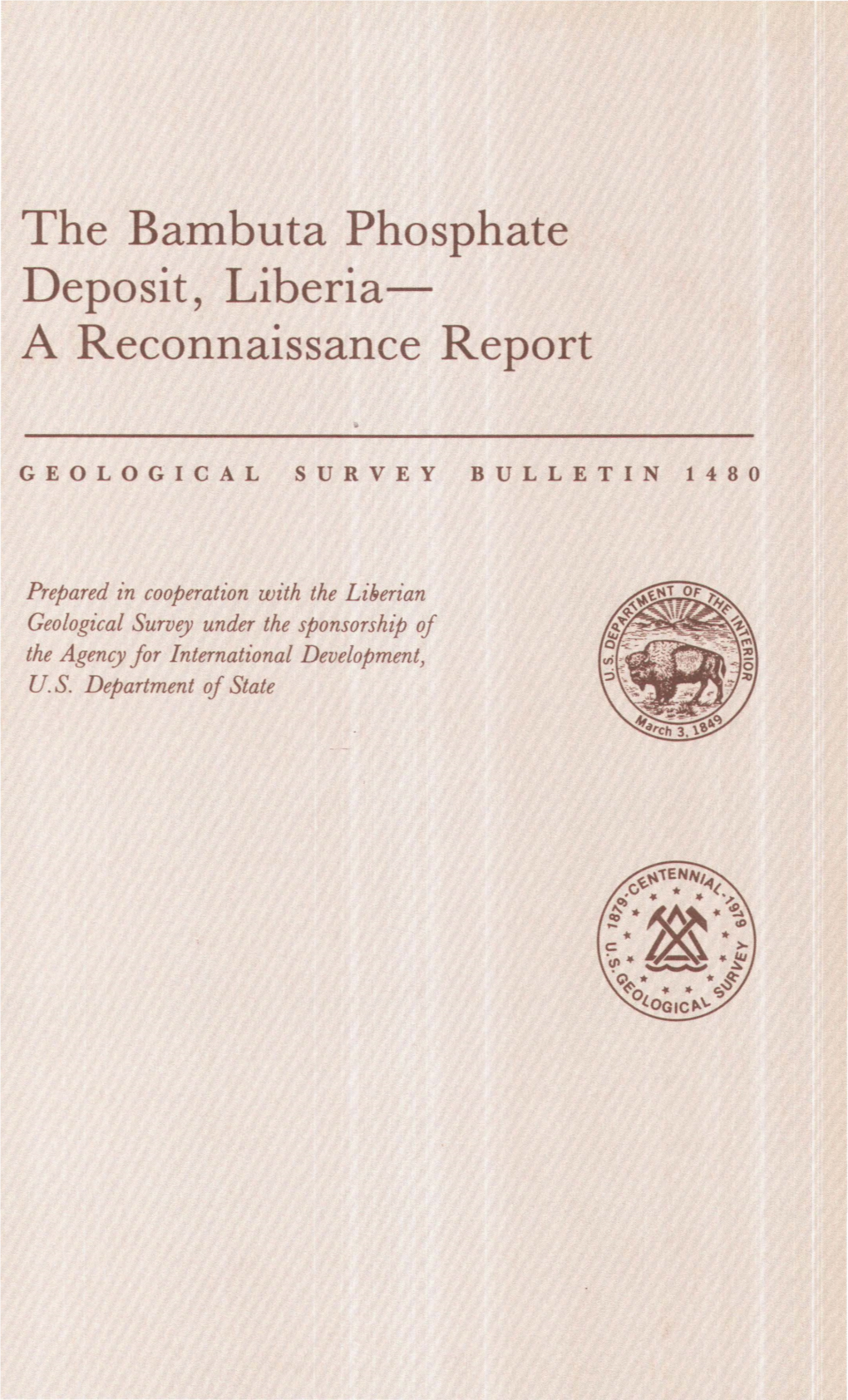 The Bambuta Phosphate Deposit, Liberia- a Reconnaissance Report