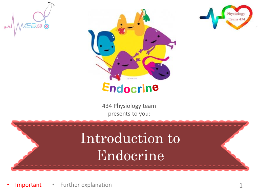 Introduction to Endocrine