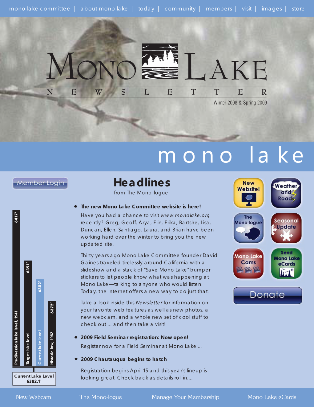 2009 Winter & Spring Mono Lake Newsletter