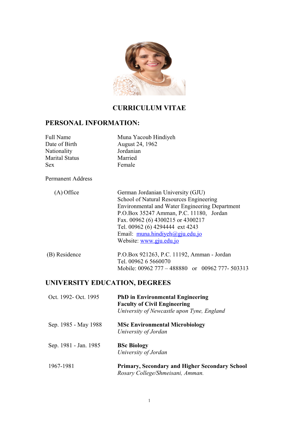 Curriculum Vitae s292