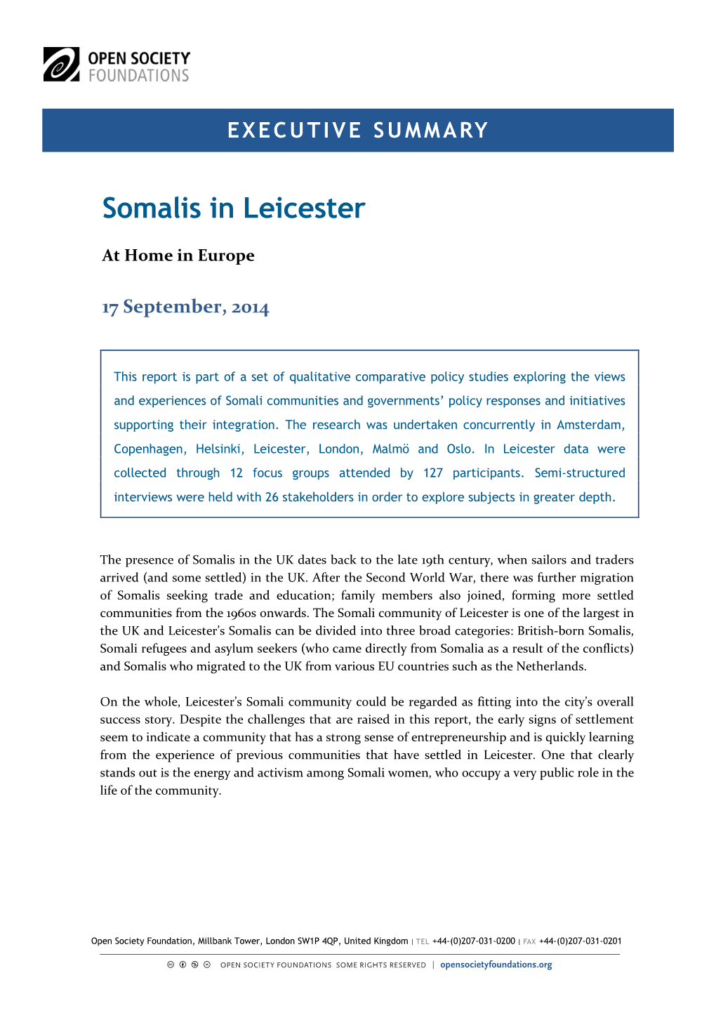 Somalis in Leicester