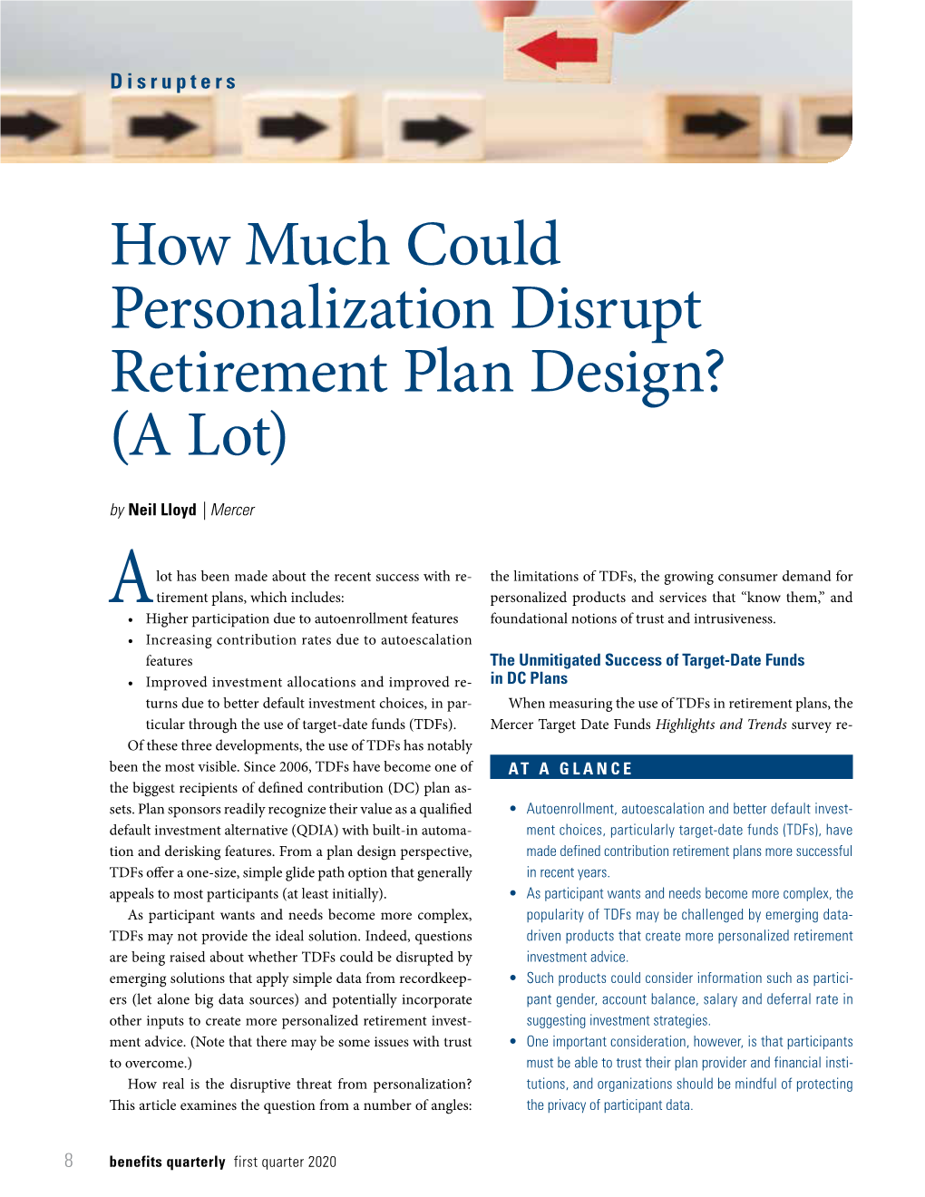 How Much Could Personalization Disrupt Retirement Plan Design? (A Lot)