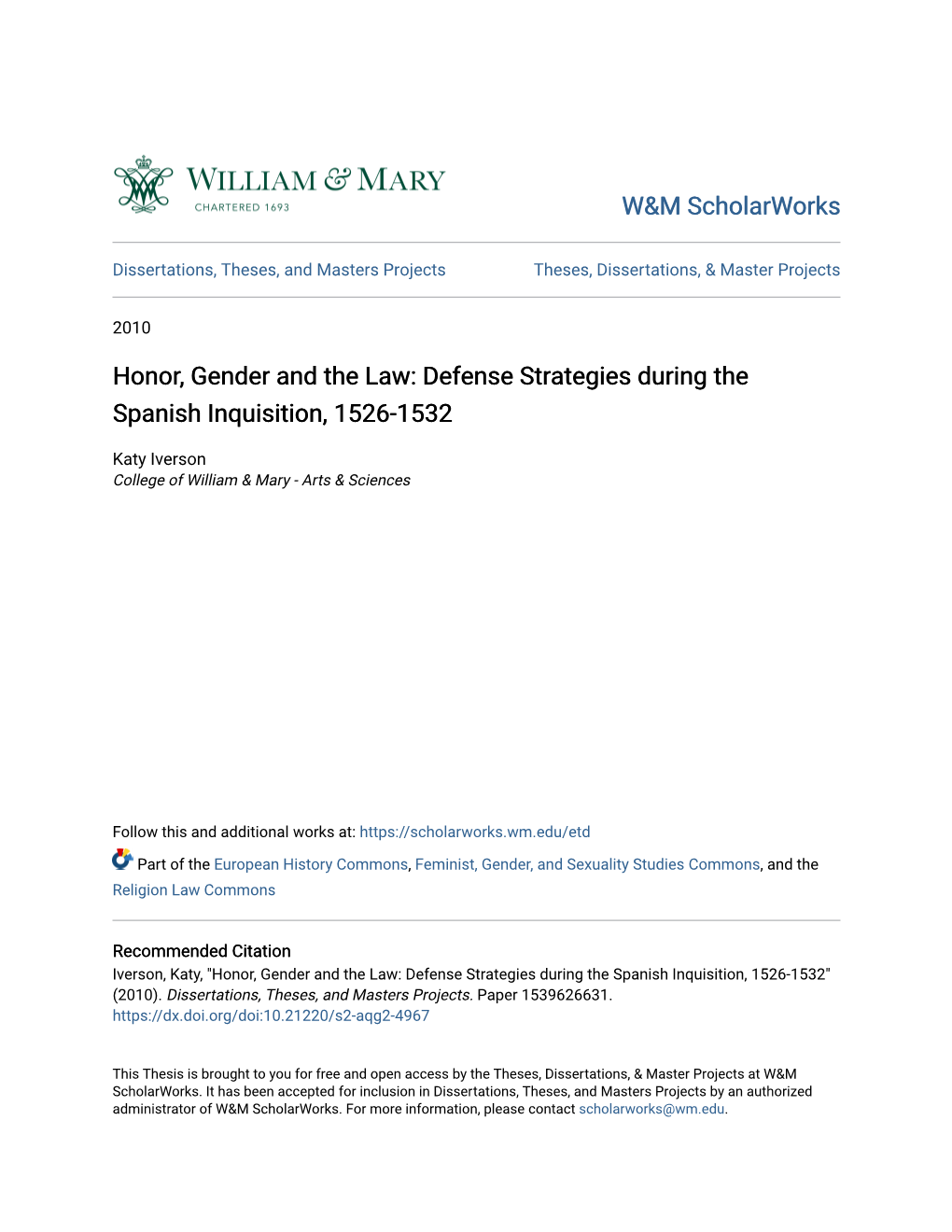 Defense Strategies During the Spanish Inquisition, 1526-1532