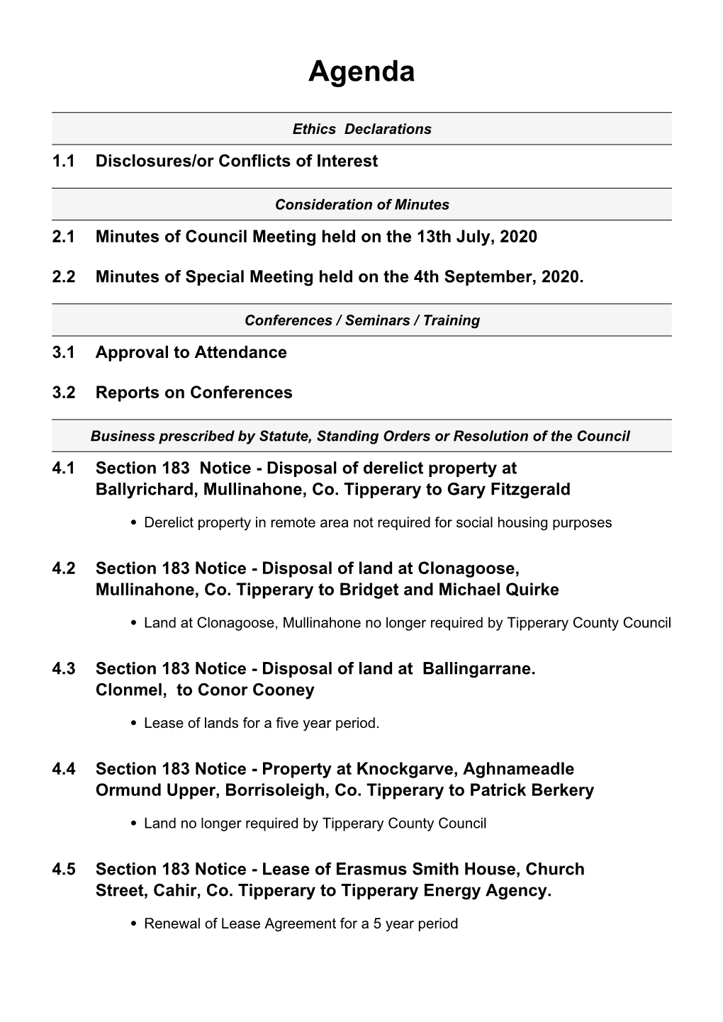Agenda 14Th September, 2020.Pdf