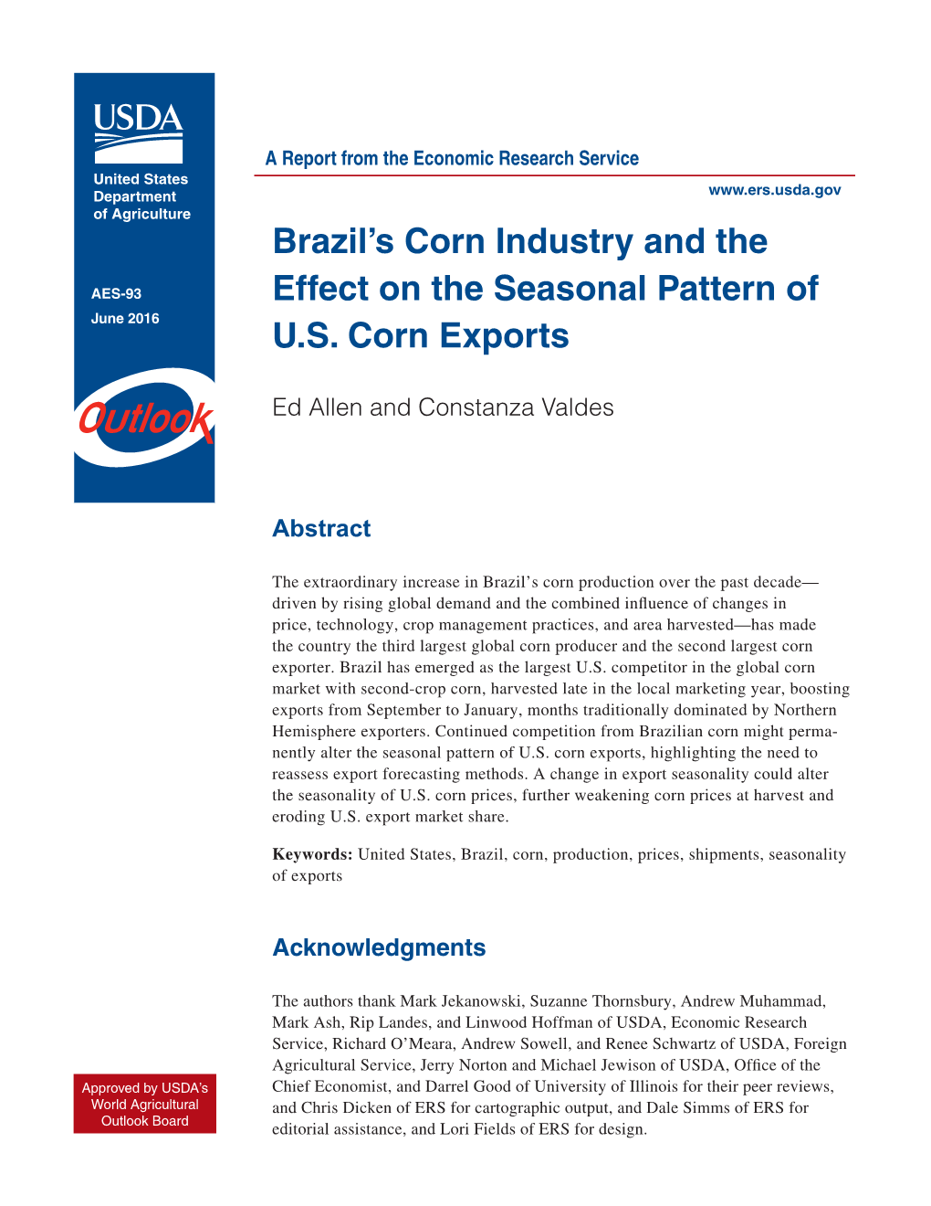 Brazil's Corn Industry and the Effect on the Seasonal Pattern