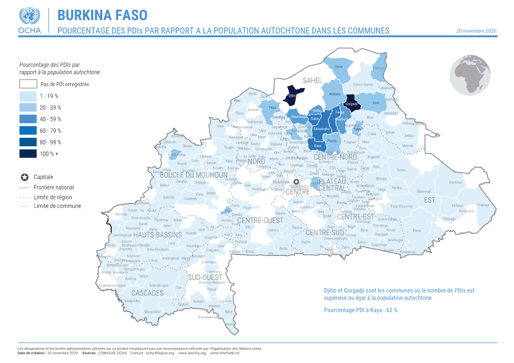 BFA Pourcentage PDI Par Rapport À La Population 19112020