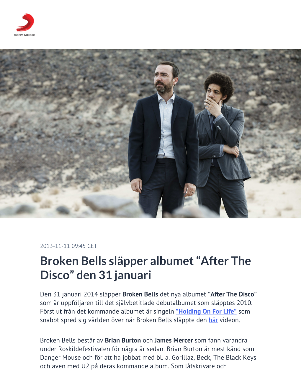 Broken Bells Släpper Albumet “After the Disco” Den 31 Januari