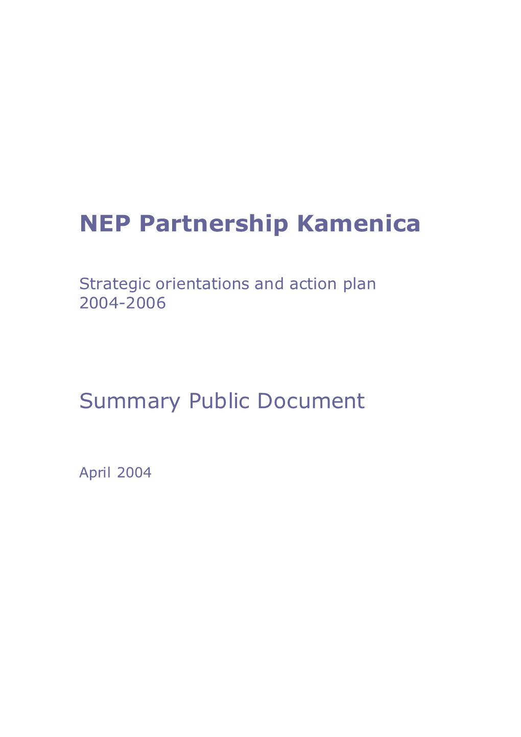 NEP Partnership Kamenica