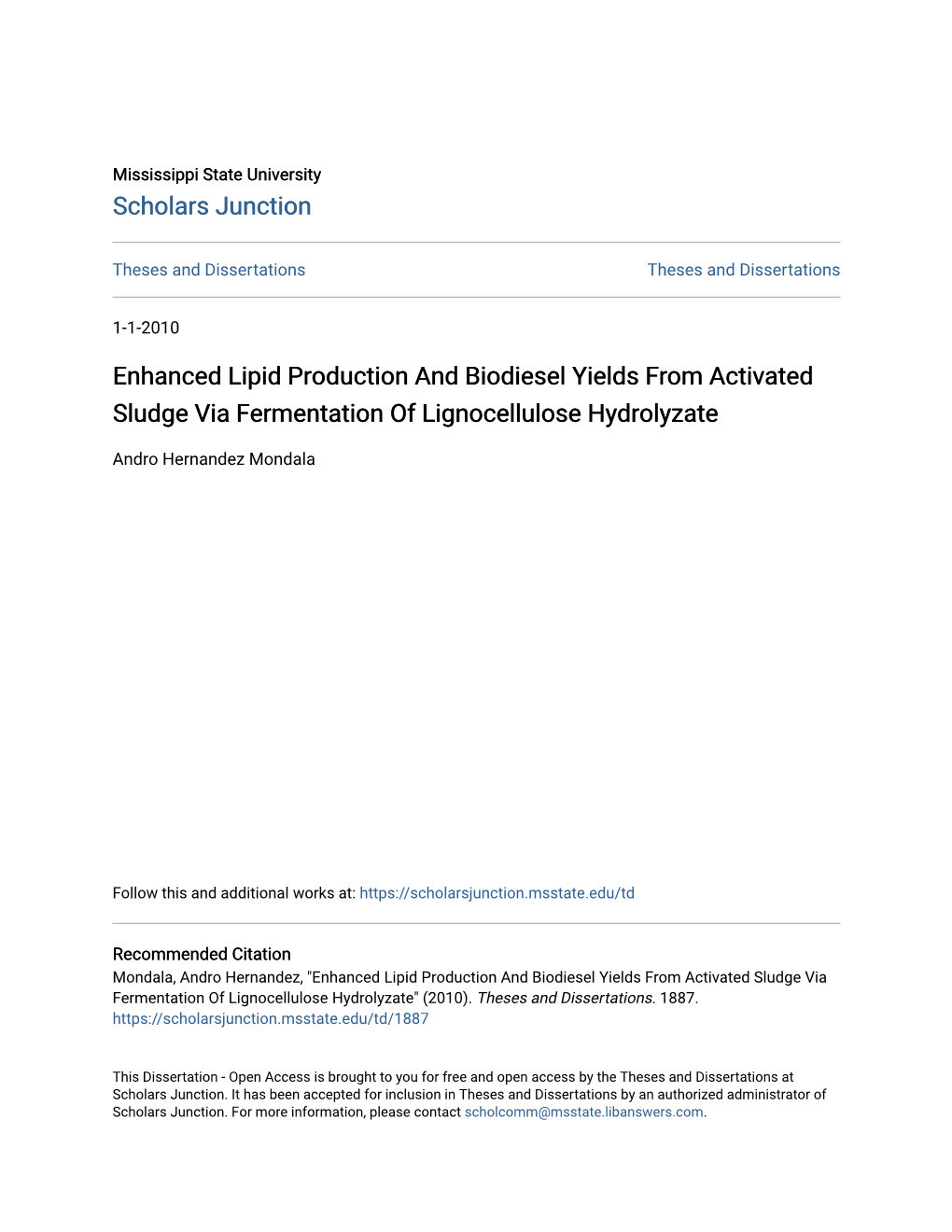 Enhanced Lipid Production and Biodiesel Yields from Activated Sludge Via Fermentation of Lignocellulose Hydrolyzate