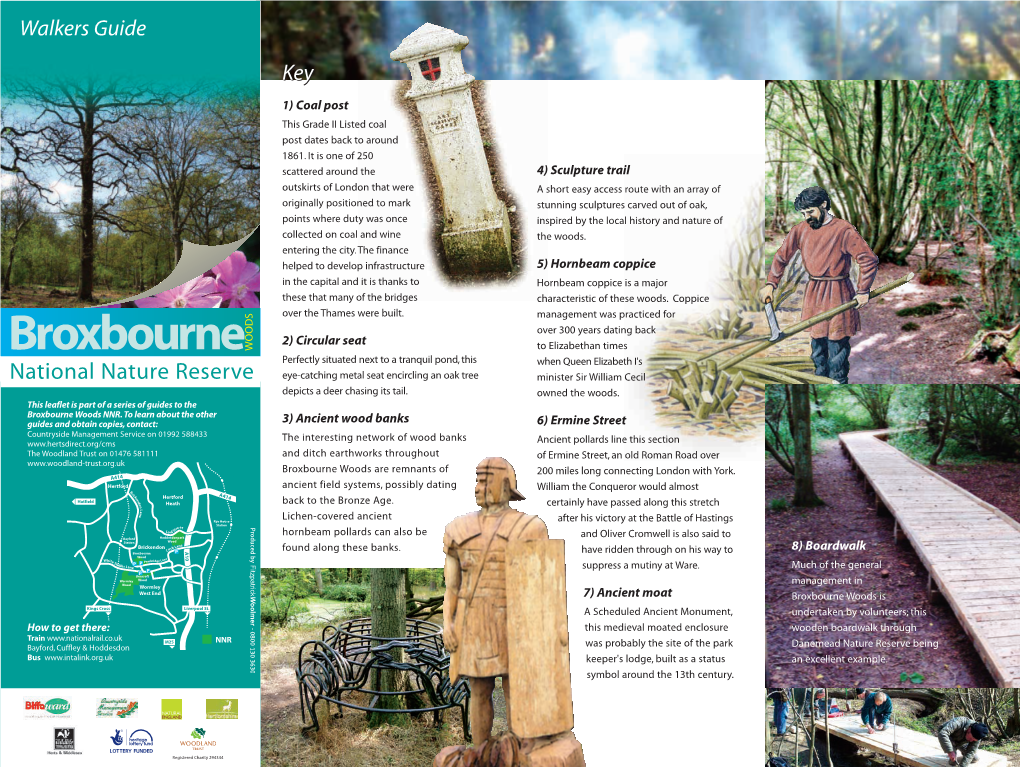 Broxbourne Woods NNR Walkers Guide Leaflet