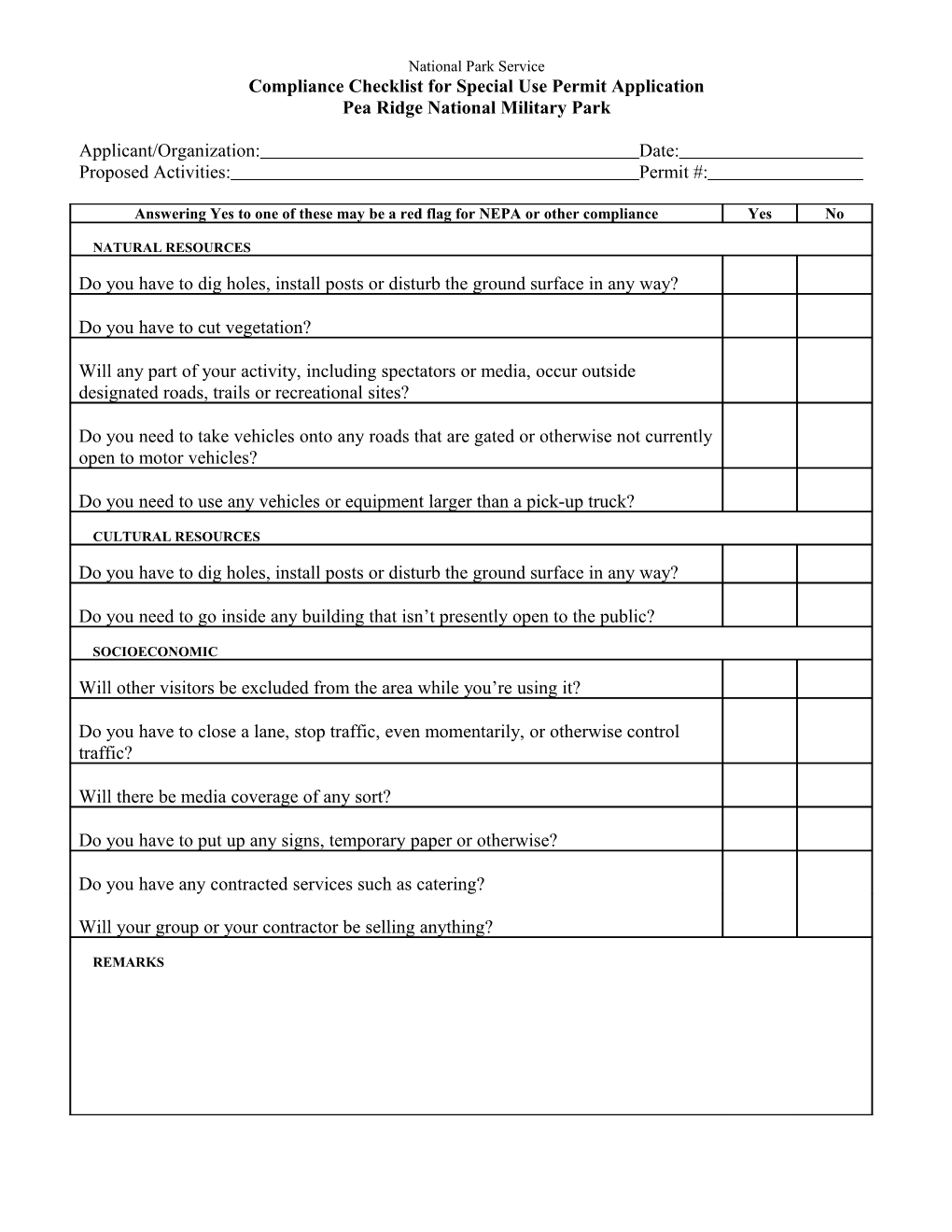 SPU Permit Compliance Checklist