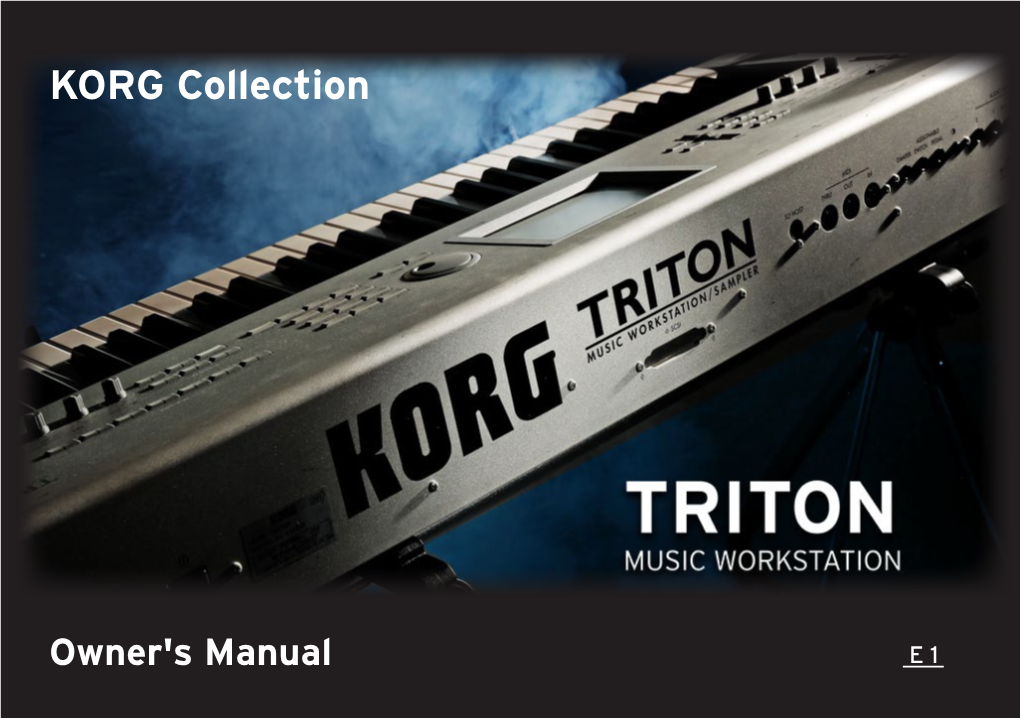 KORG Collection TRITON Owner's Manual