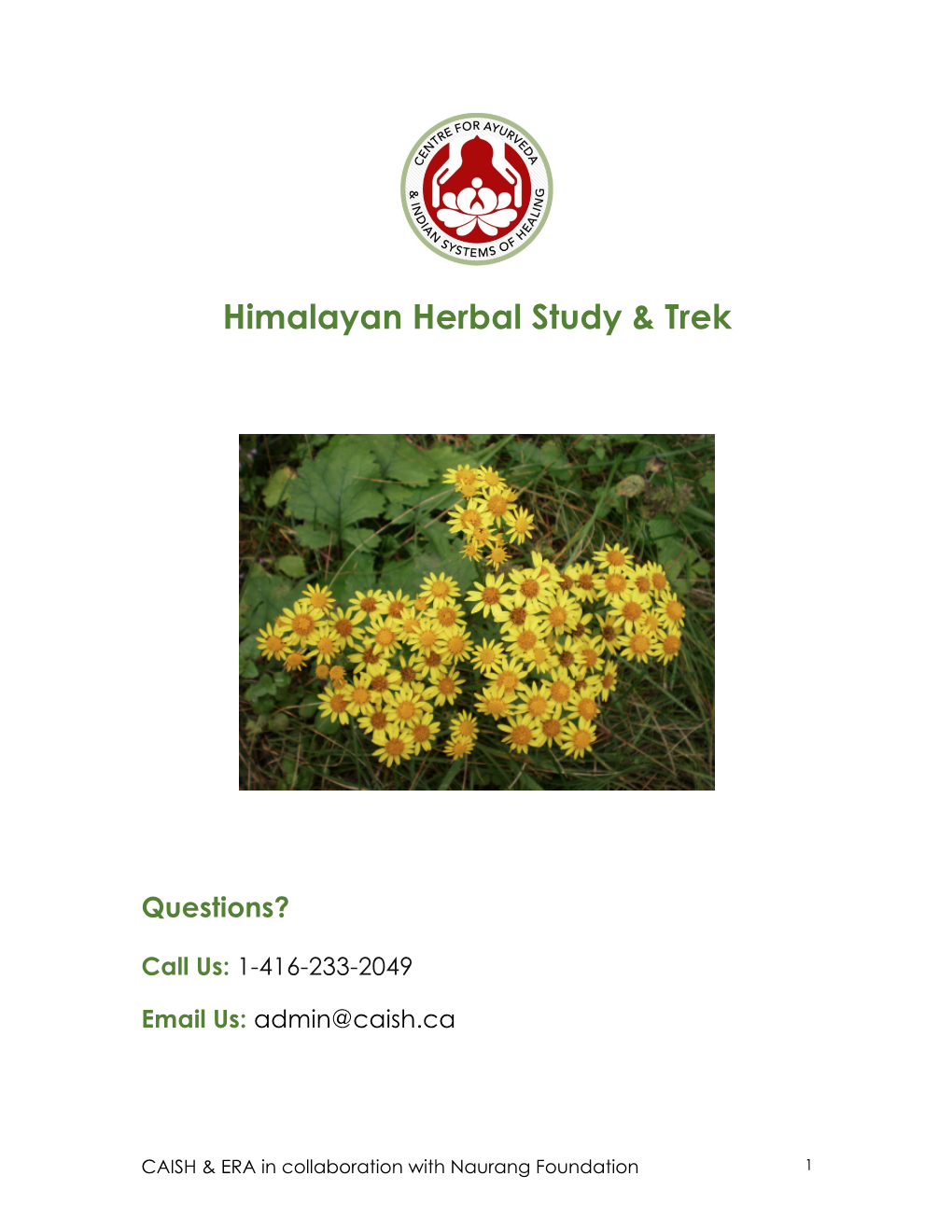 Himalayan Herbal Study & Trek