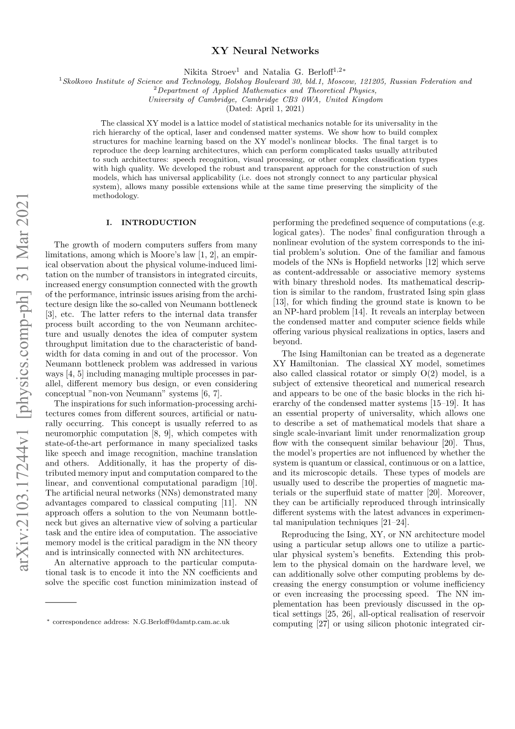 Arxiv:2103.17244V1 [Physics.Comp-Ph] 31 Mar 2021