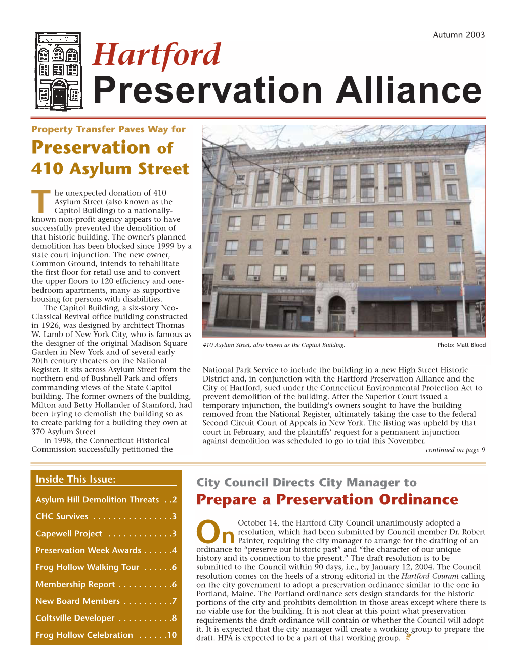 HPA Newsletter 2002 Fall