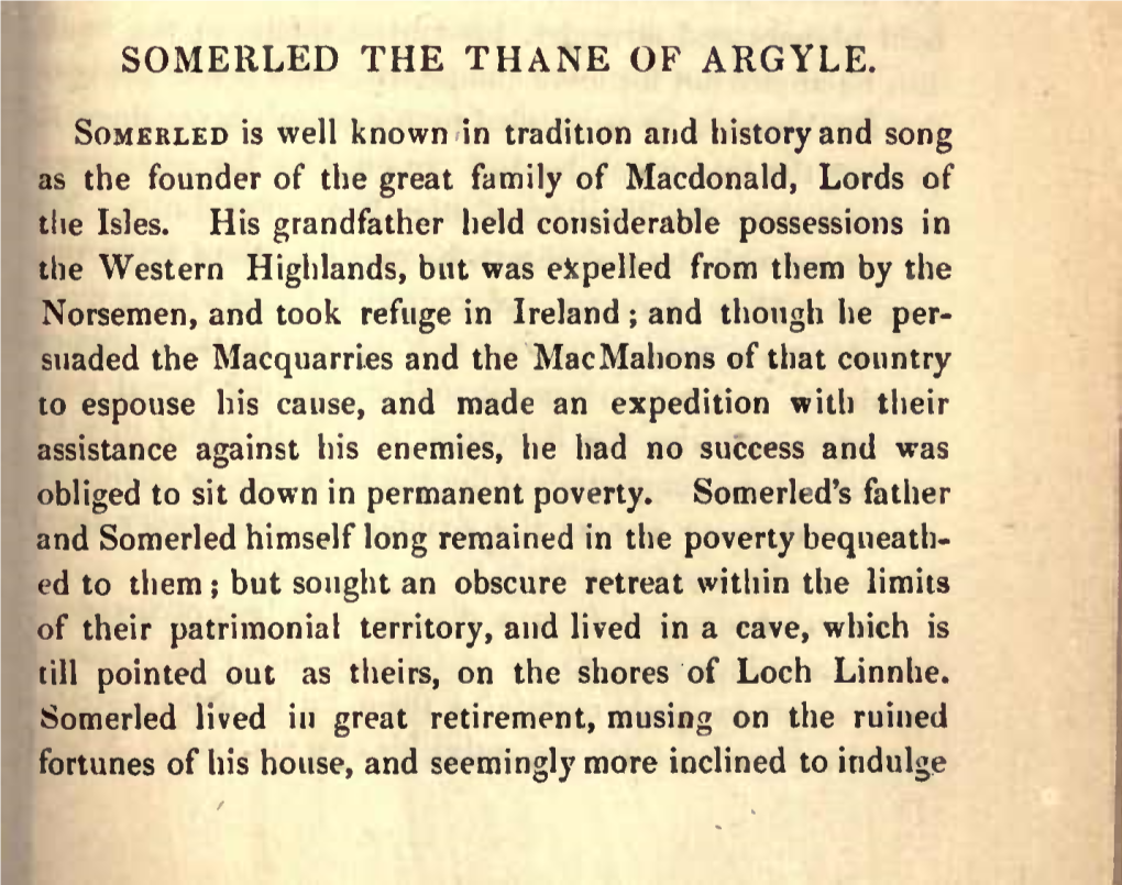 Somerled the Thane of Argyle. 155