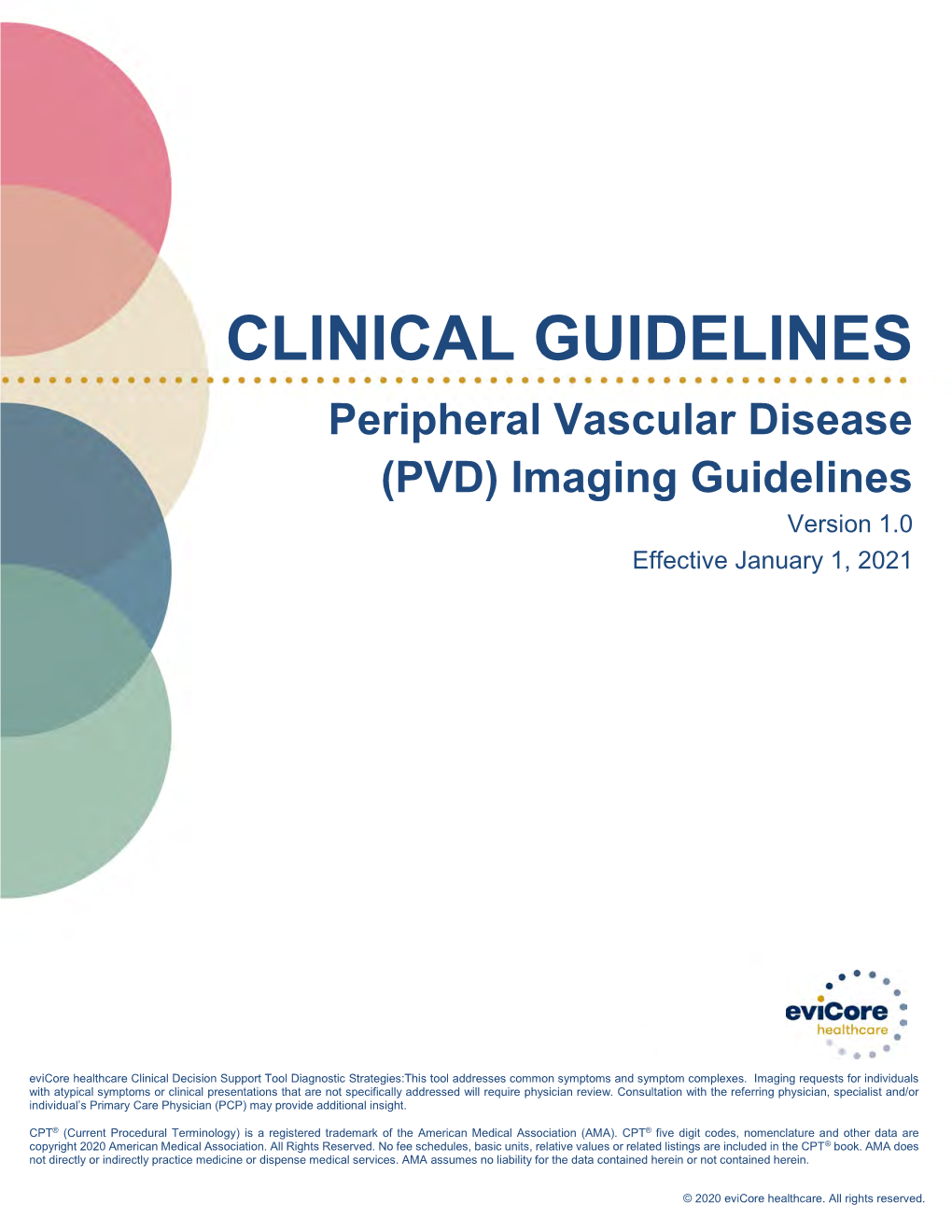 Evicore PVD Imaging Guidelines